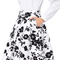 Grace Karin Occident Vintage Retro 50s Floral Pattern Cotton Skirt CL008925-9